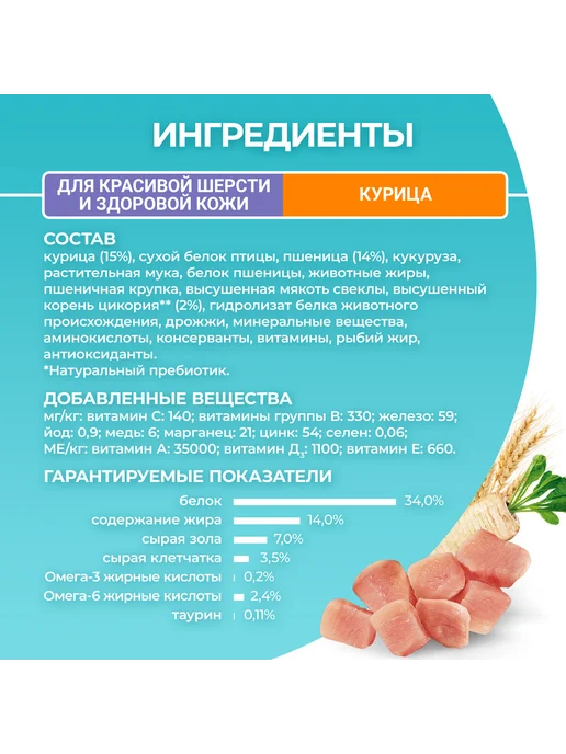 Сухой корм PURINA ONE Кошек Красивой для собак, взрослые, 0,75 кг, фото 6