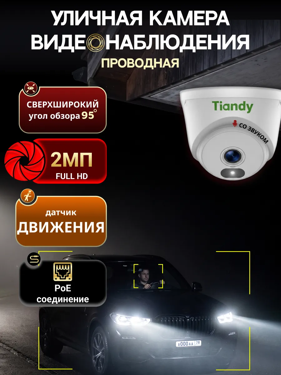 Камера видеонаблюдения для дома уличная со звуком TC-C320N
