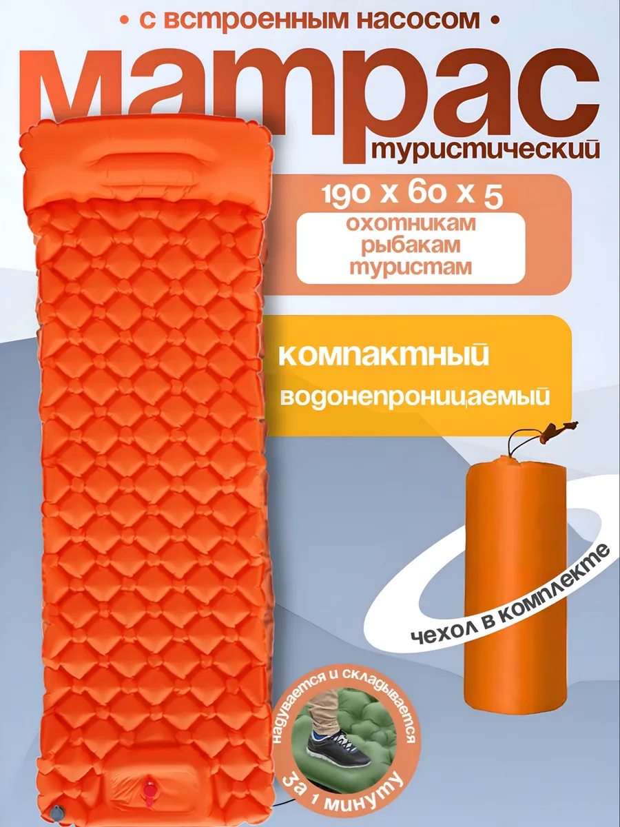 Туристический коврик, матрас самонадувающийся
