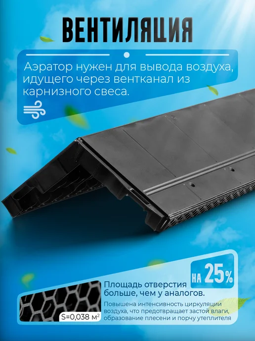 Docke Аэратор коньковый 1 штука для гибкой черепицы, черный, фото 2