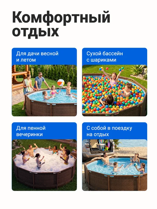 AbcAge Каркасный бассейн 305х76 см, 305x76 см, фото 4