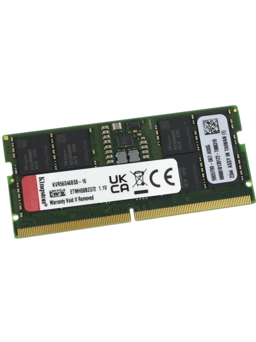 Kingston Модуль памяти KVR56S46BS8-16 DDR5 SODIMM 16Gb 5600 MHz