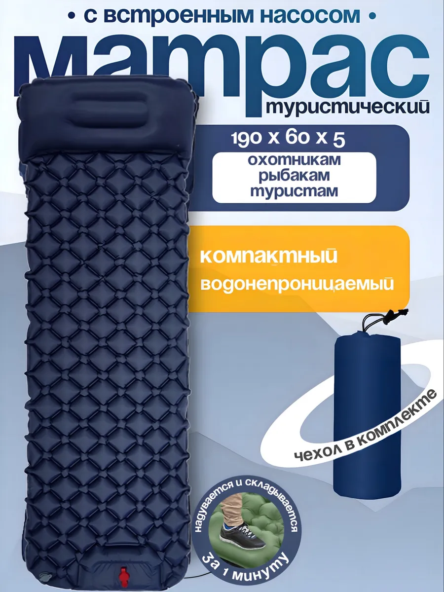 Туристический коврик, матрас самонадувающийся