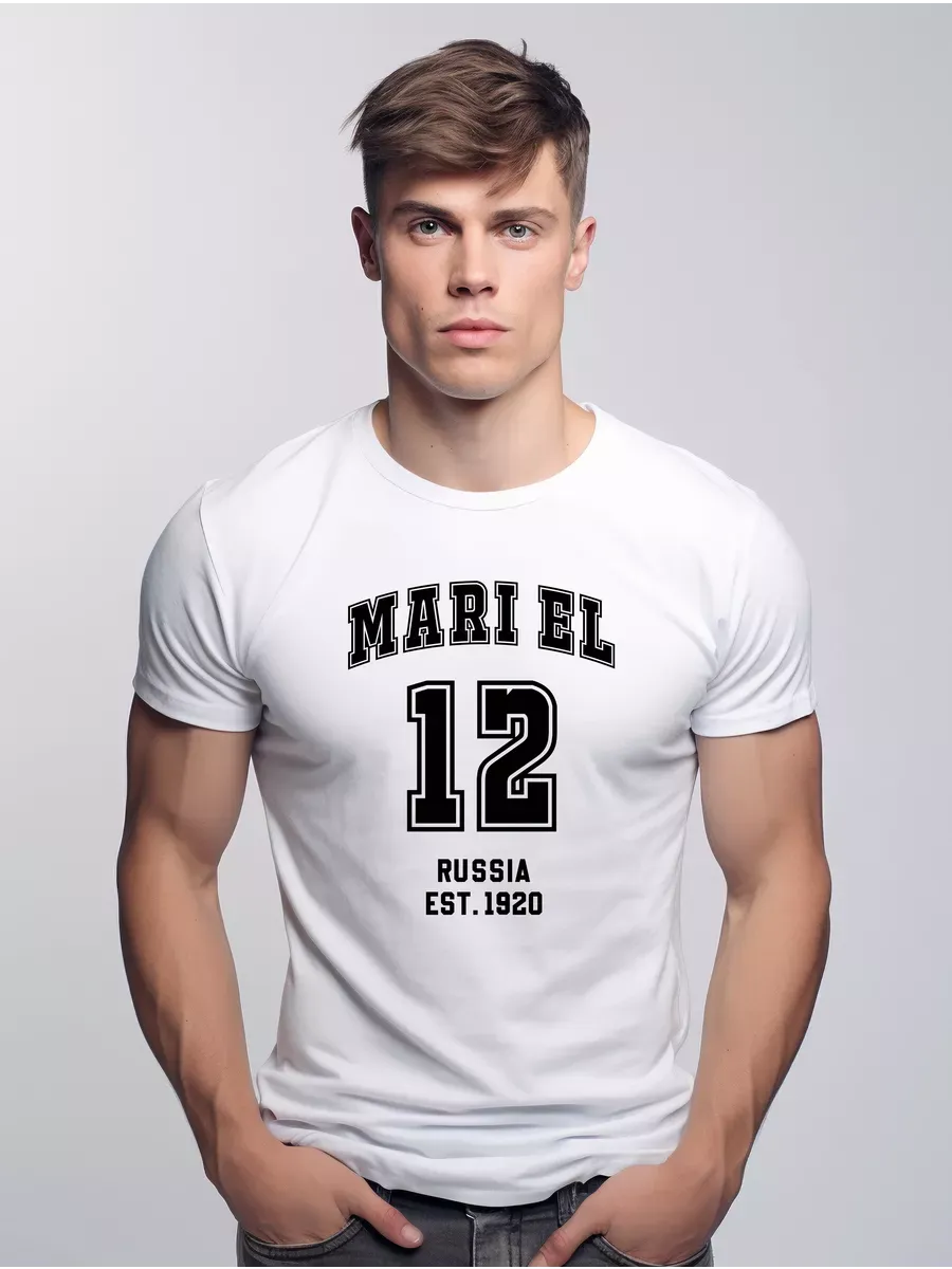 Футболка белая республика Марий Эл