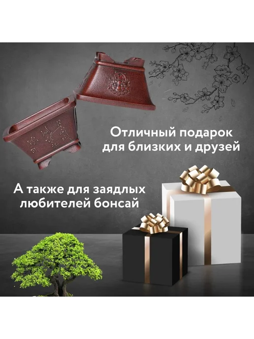 Горшок для бонсай "Эхо Азии", красный, фото 3