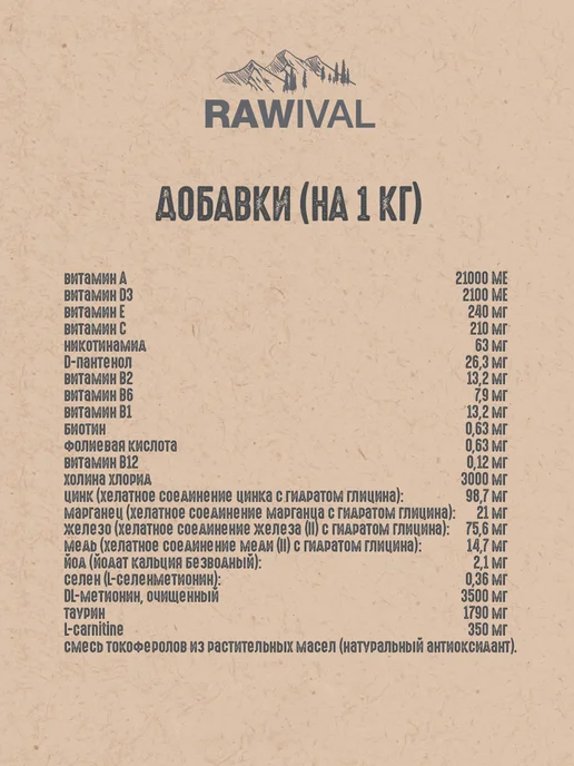 Сухой корм Rawival для собак, крупные, средние, щенки, 0,76 кг, фото 5