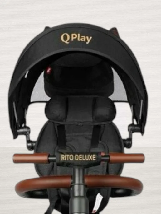 Велосипед трехколесный складной QPlay Rito Deluxe, черный, фото 7