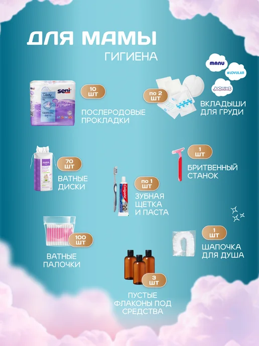 MDTex Готовая сумка в роддом для мамы и малыша, вариант, фото 6