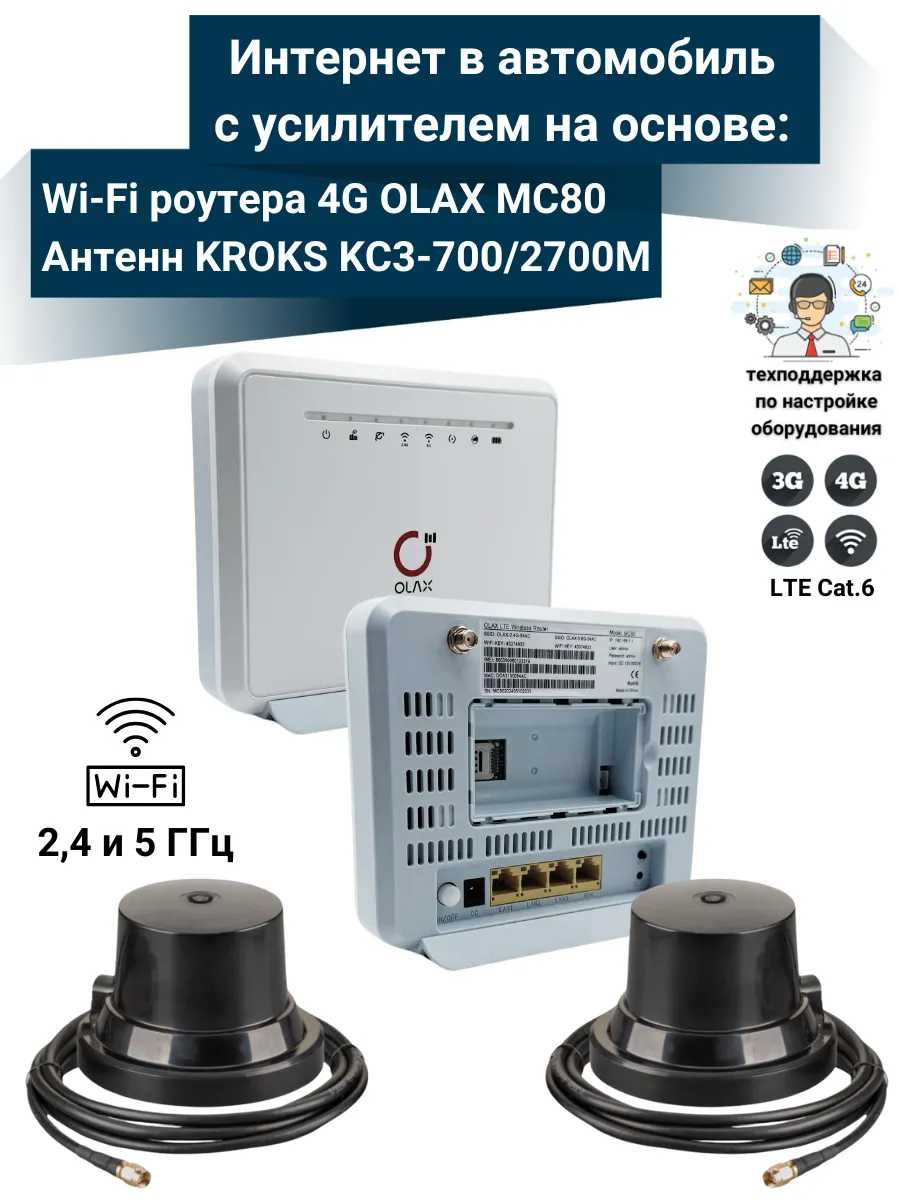 WiFi роутер для автомобиля 4G интернет OLAX MC80
