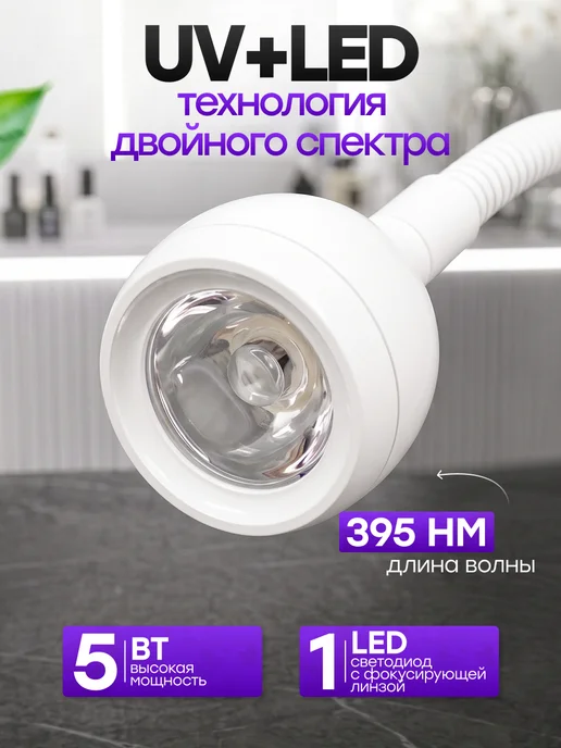 Nail Kingdom Лампа фонарик для маникюра настольная LED, вариант, фото 2