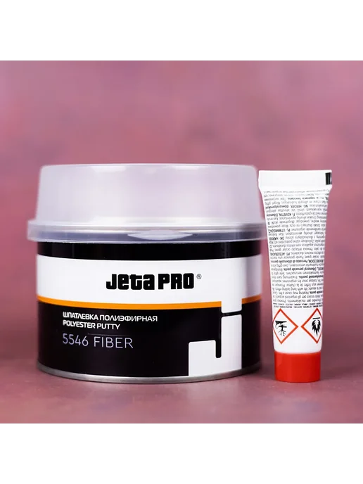 JETA PRO Шпатлевка со стекловолокном 500гр + отвердитель 15г, 500 г, 15 г, фото 2