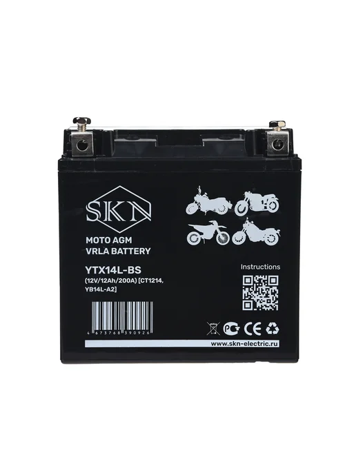 SKN Аккумулятор для мотоцикла, скутера YTX14L-BS, вариант, фото 2