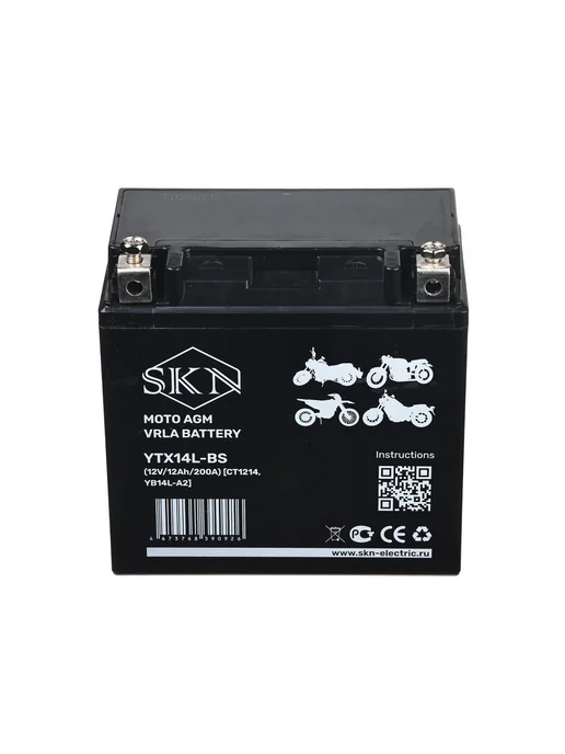 SKN Аккумулятор для мотоцикла, скутера YTX14L-BS, вариант, фото 3