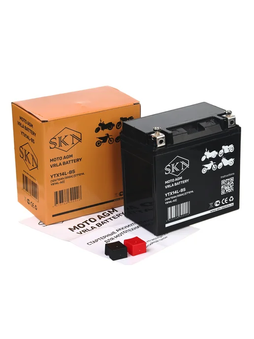 SKN Аккумулятор для мотоцикла, скутера YTX14L-BS, вариант, фото 4