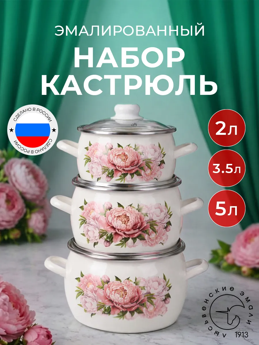 Набор кастрюль с крышками