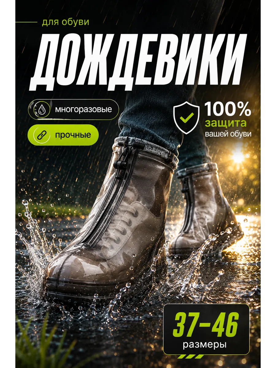 Дождевики защитные чехлы для обуви от грязи