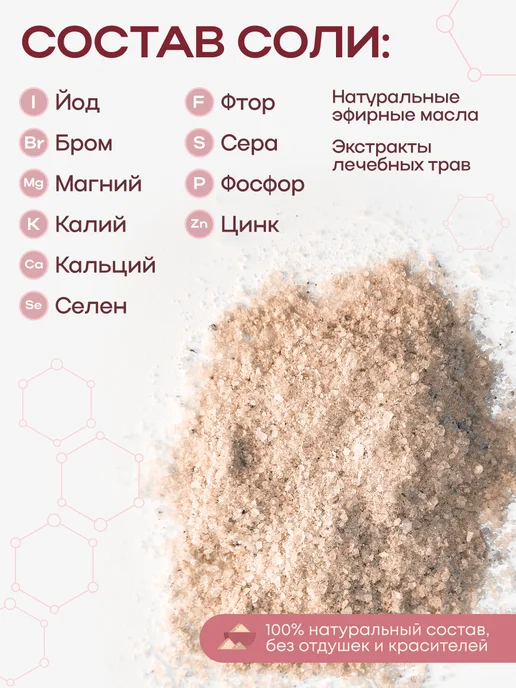 Therapy at home Соль для для ванны для похудения лечебная морская Пион, вариант, фото 2