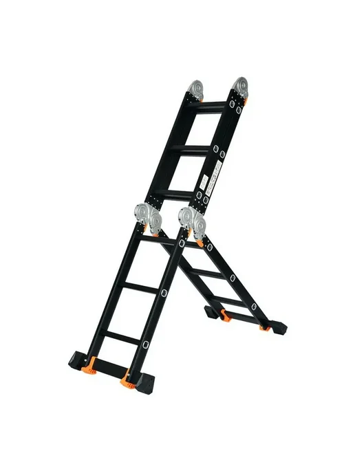 startul Лестница-трансформер алюминиевая 465 см Black Line ST9930-04, черный, фото 4