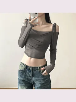 Кроп топик лонгслив стильная одежда GIRLS&DOLLS 346648282 купить за 957 ₽ в интернет‑магазине Wildberries