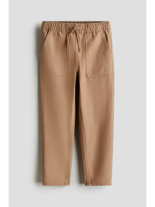 h&M kids Хлопковые джоггеры H&M, бежевый, фото 3