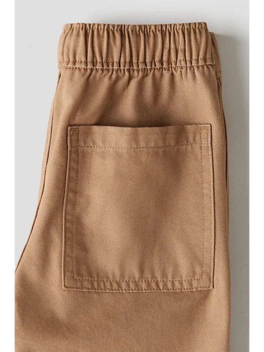 h&M kids Хлопковые джоггеры H&M, бежевый, фото 4