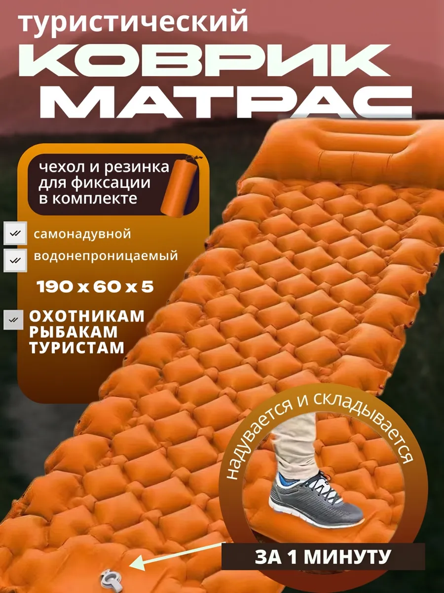 Матрас самонадувающийся одноместный