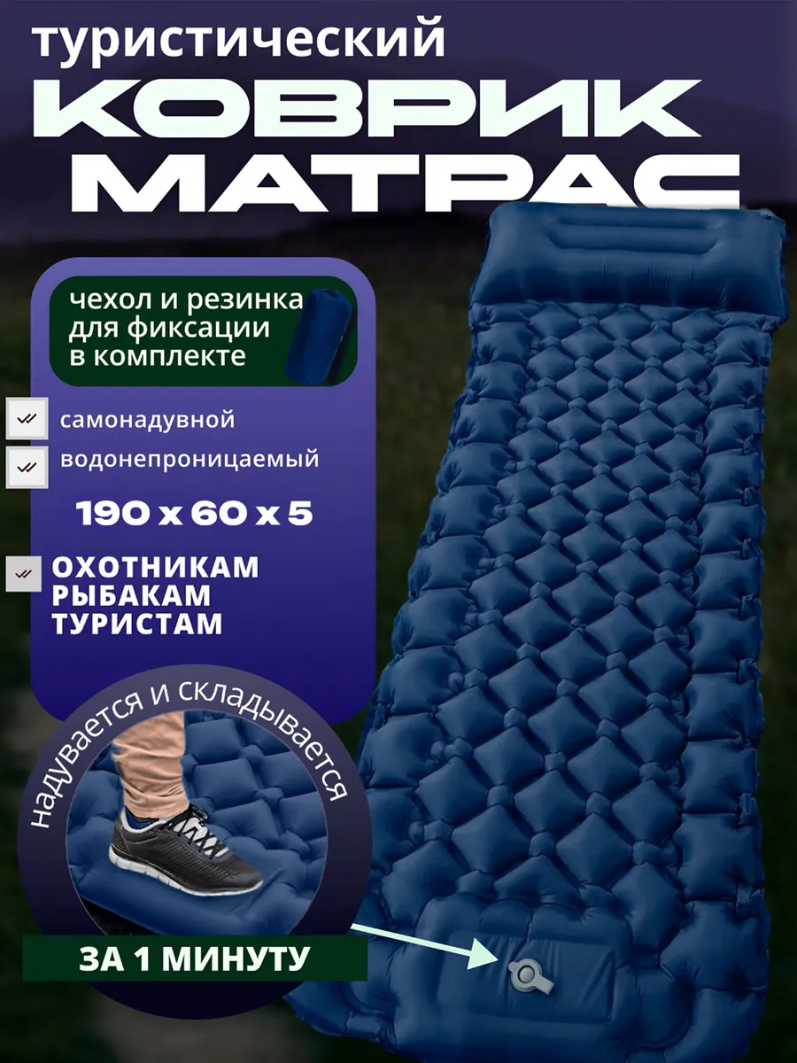 Матрас самонадувающийся одноместный