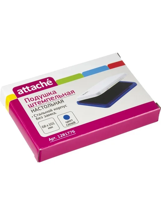 Attache Штемпельная подушка настольная синяя 68x101 мм, 68x101 мм, фото 6