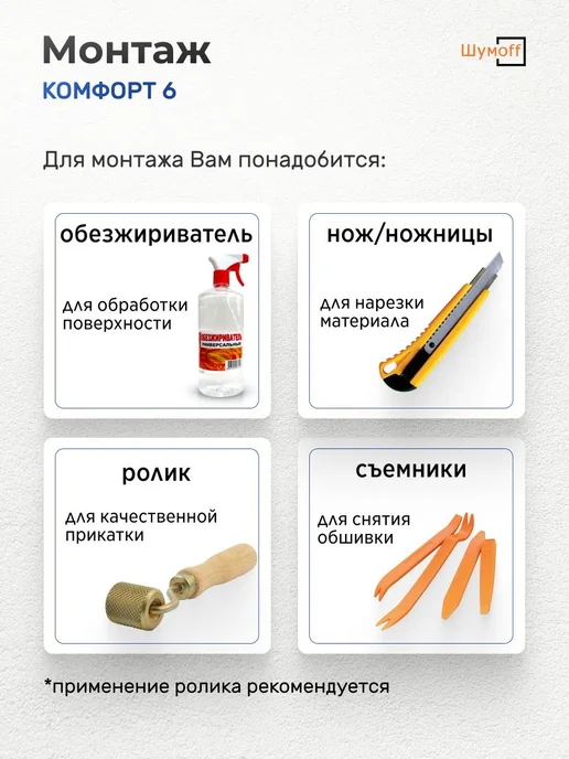 Шумофф Шумоизоляция для автомобиля Комфорт 6, 4 л, 2 л, фото 6