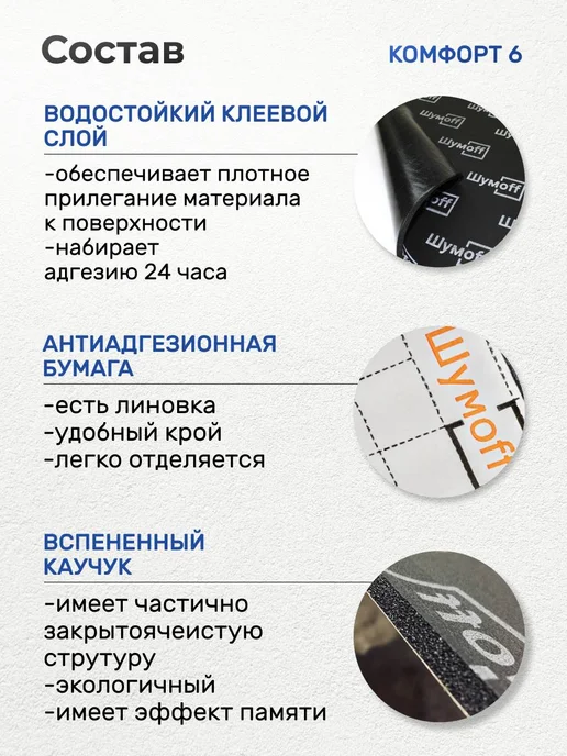 Шумофф Шумоизоляция для автомобиля Комфорт 6, 4 л, 4 л, фото 5