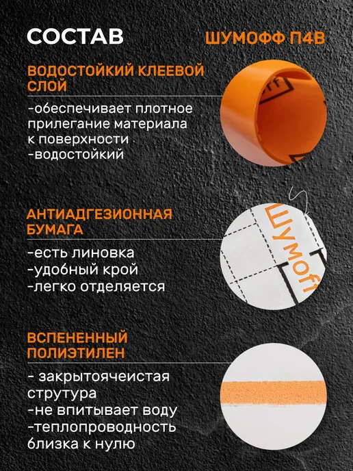 Шумофф Шумоизоляция и теплоизоляция автомобиля П4В 4 мм - 4 л, 4 л, фото 5