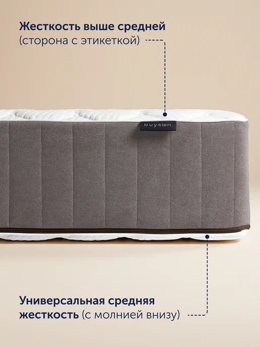 buyson Ортопедический двусторонний матрас БайШарм, 160х200, 160x200, фото 3