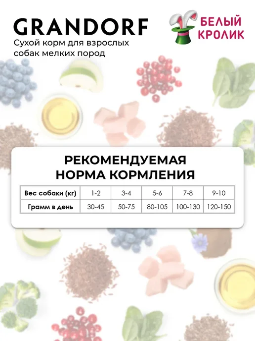 Сухой корм Grandorf' для собак, взрослые, мелкие, индейка, 1 кг, фото 6
