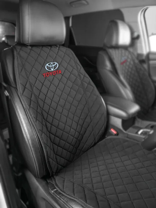 Комплект накидок на сиденья автомобиля на весь салон Toyota, черный