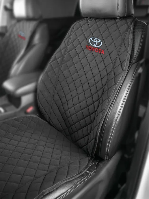 Комплект накидок на сиденья автомобиля на весь салон Toyota, черный, фото 5