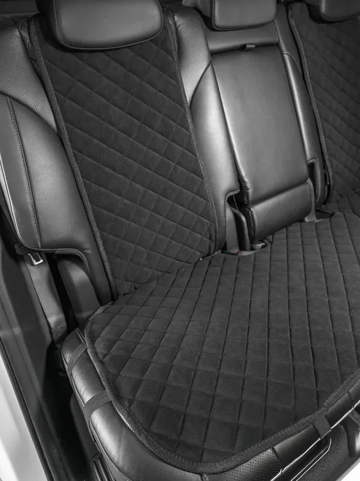 Комплект накидок на сиденья автомобиля на весь салон Toyota, черный, фото 7