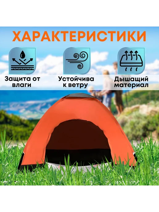 Палатка туристическая 3х местная VLAKEN, вариант, фото 4