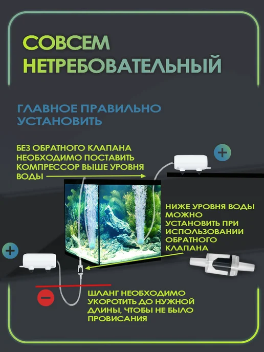 ARPRO Компрессор для аквариума AP PRO-2 (10-50л, 60л ч, 2,5Вт), 1050 л, 60 л, фото 3