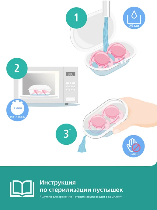 Philips AVENT Соска-пустышка силиконовая ночная с контейнером, 18+, 2 шт, 2 шт, фото 7