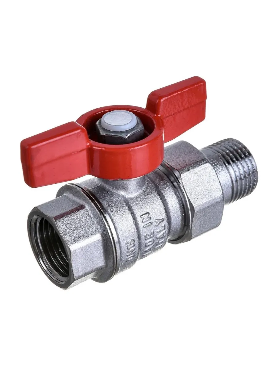 Кран шаровый R859 1 2" В Н с американкой, бабочка