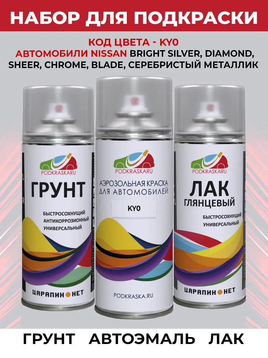 Набор для подкраски Nissan KY0, BRIGHT SILVER, Серебристый