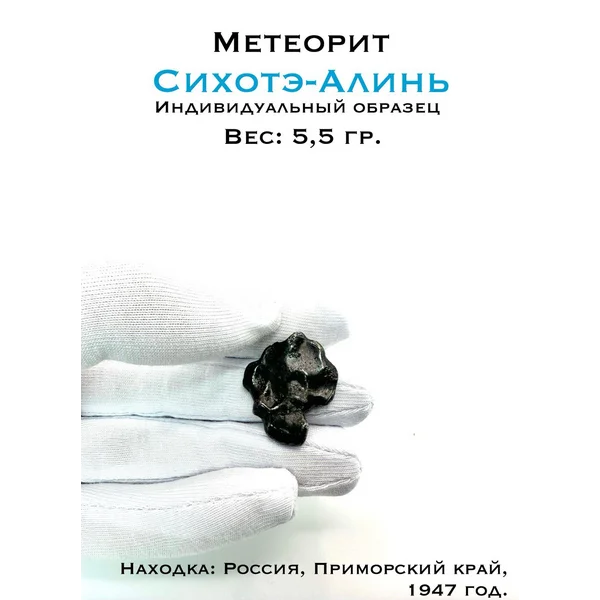 Метеорит Сихотэ-Алинь 5,5г - компактный образец