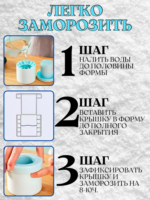 Форма для льда, голубой, фото 3