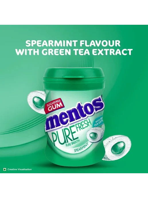 Mentos Жевательная резинка Pure Fresh Spearmint, Ментос мята, вариант, фото 2