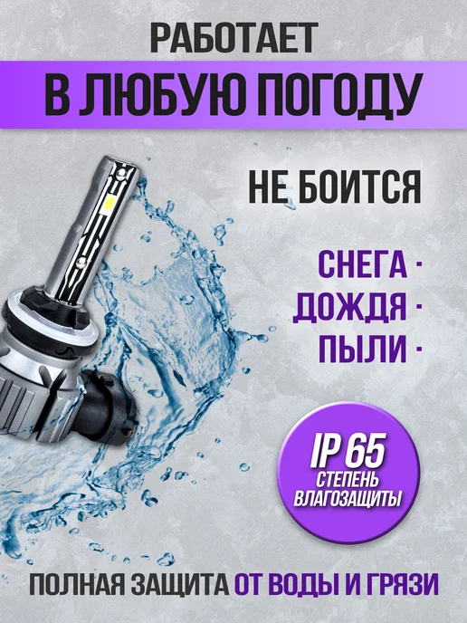 Darkshift Лампы H27 (881) E2 светодиодные автолампы Н27W 2, 27 Вт, фото 5