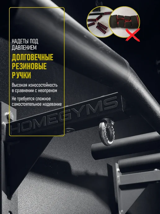 HOMEGYMS Серия "Профессионал" турник наддверный усиленный 3 хвата, серый, фото 5
