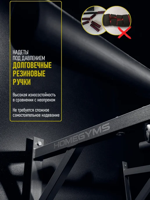 HOMEGYMS Серия "Профессионал" турник настенный усиленный 3 хвата, серый, фото 5