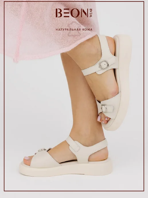 Beon Wear Босоножки летние на платформе, белый, фото 6