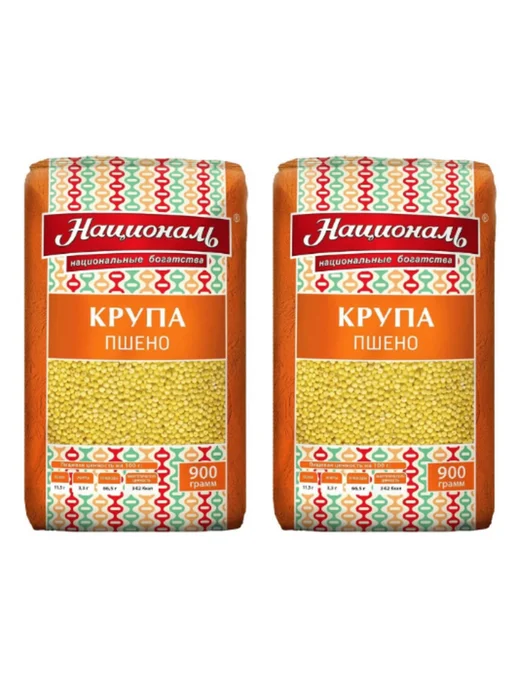 Националь Крупа пшено 900 г, 900 г, 2 шт