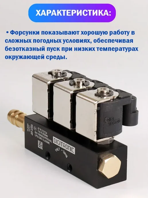 DIGITRONIC Форсунки ГБО Тип 30 (3 Ом) 2 рейки, 2 шт, фото 3